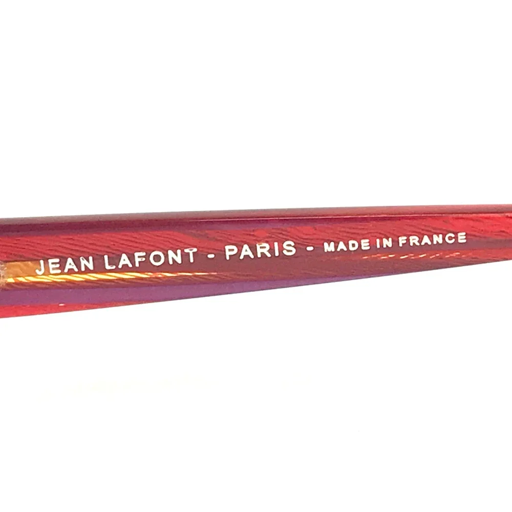 Jean Lafont Eyeglasses Frames PUNCH 633 Red Striped Horn Cat Eye 53-15-142